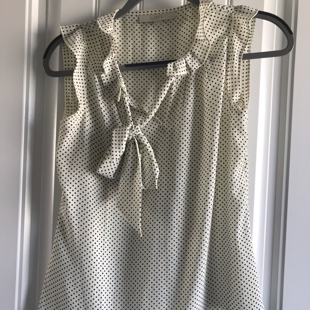 Loft polka dot shirt